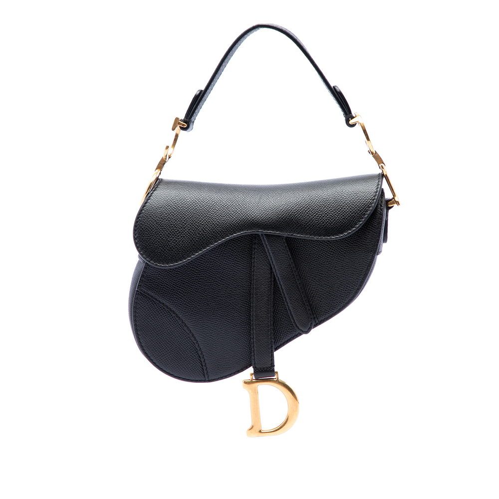 Pre-Loved Dior Mini Grained Calfskin Saddle
